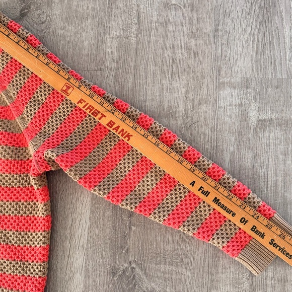 Boden classic Coral and Taupe Knit Sweater Oversized feel - Picture 5 of 9